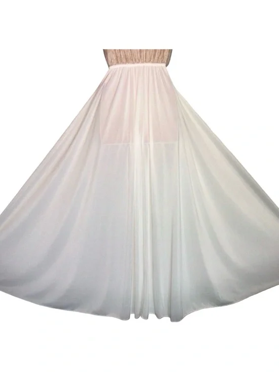 Vintage Ivory Lace Nightgown Plunge Bridal Boudoir ILGWU Union Made M - Picture 7 of 13